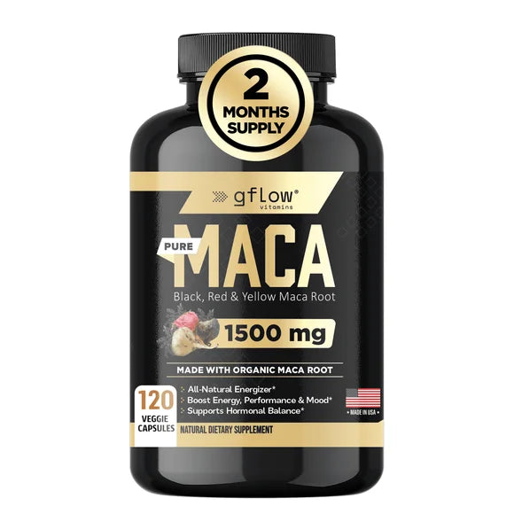 1500mg Maca Root Capsules with Black Pepper Q3412