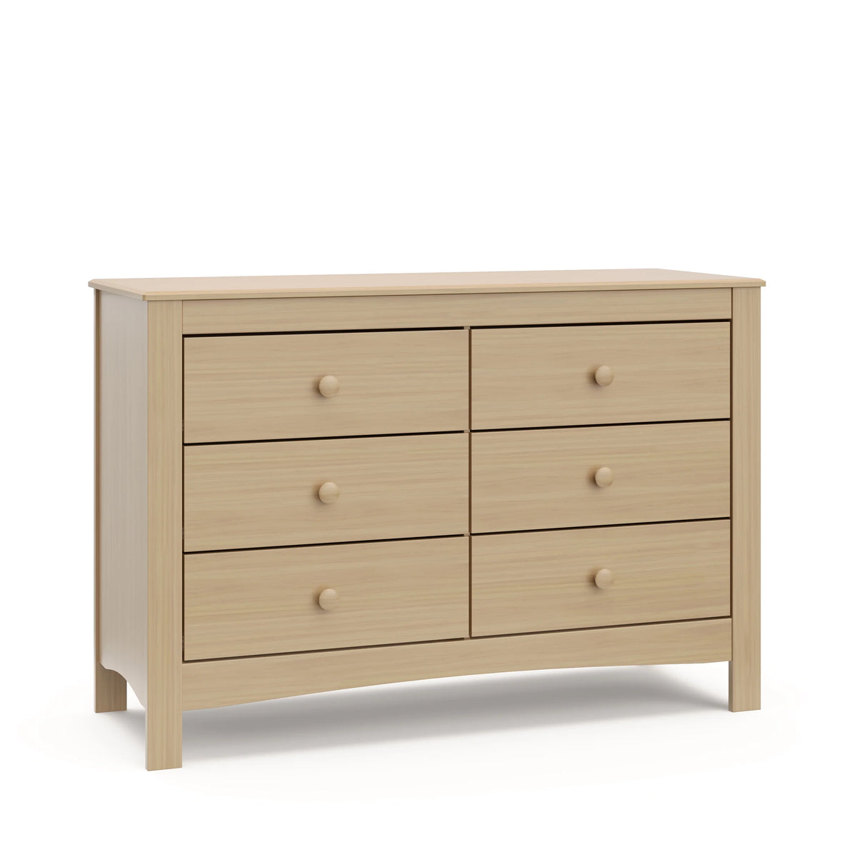White 6 Drawer Double Dresser Q918