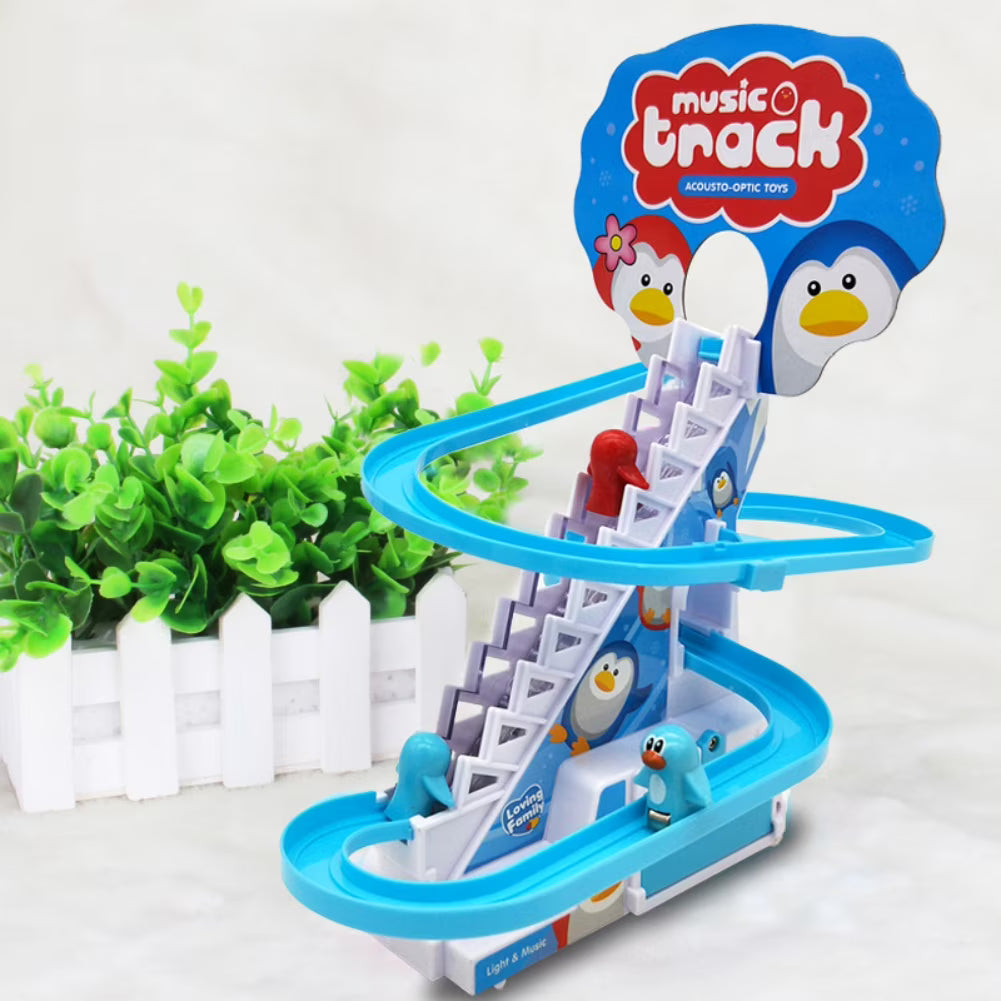 Electric Climbing Stairs Toy Rail Car Roller Coaster Set E80797