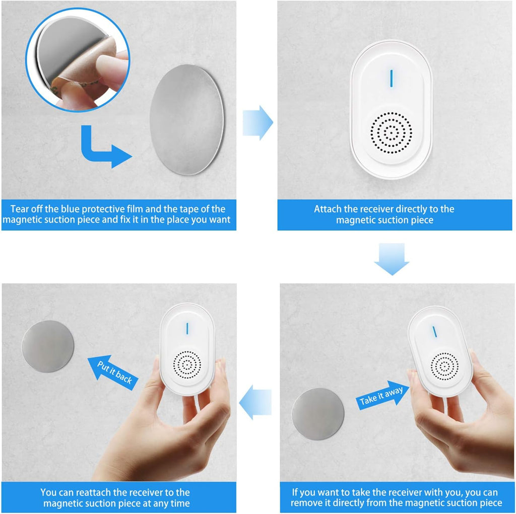Wireless Call Button System with 2 Portable Rechargeable Receivers 3 Call Button X9762