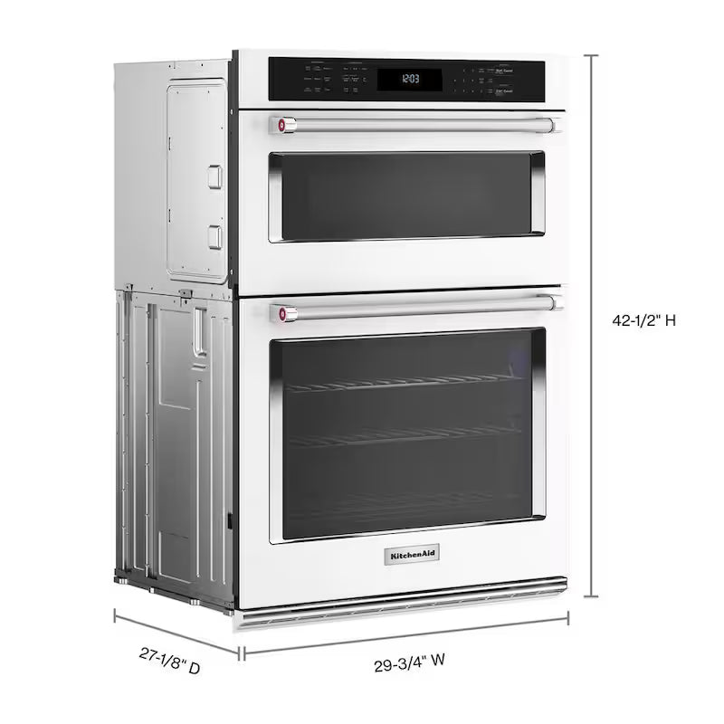 Electric Wall Oven and Microwave Combo in White E5524