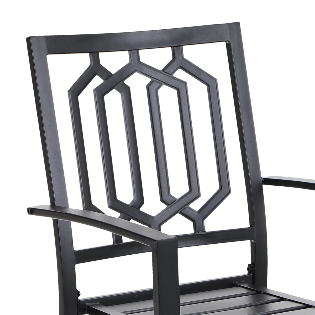 6-Piece Outdoor Patio Set with 10 FT Umbrella, 4 Stacking Chairs & Square Dining Table B471