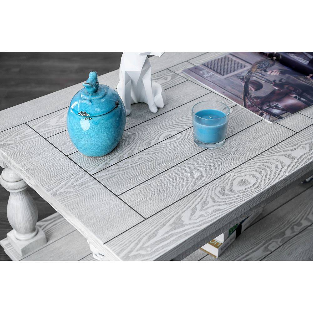 Rustic Coffee Table in Antique White L18146