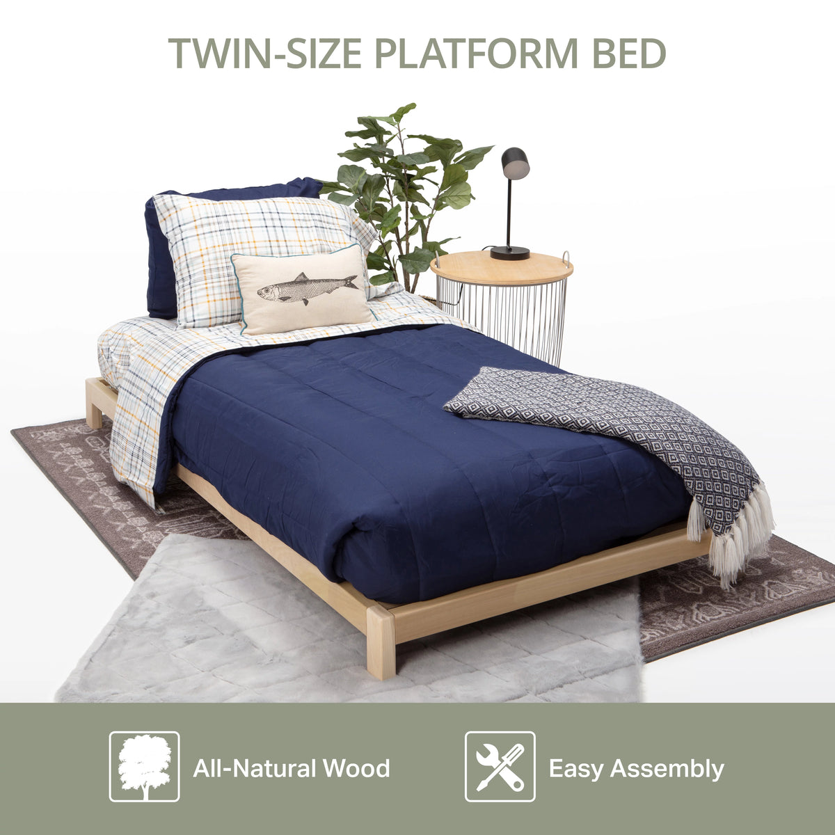 Twin Size Platform Bed S698