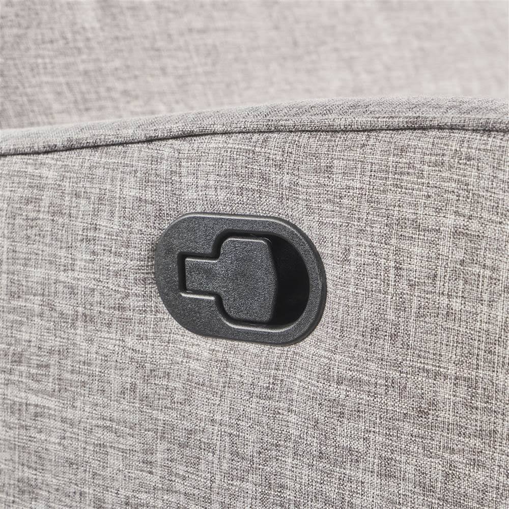 Light Gray Tweed Loveseat Recliner Q359