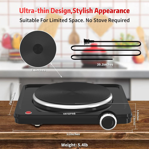 1500W Portable Electric Single Cooktop X766