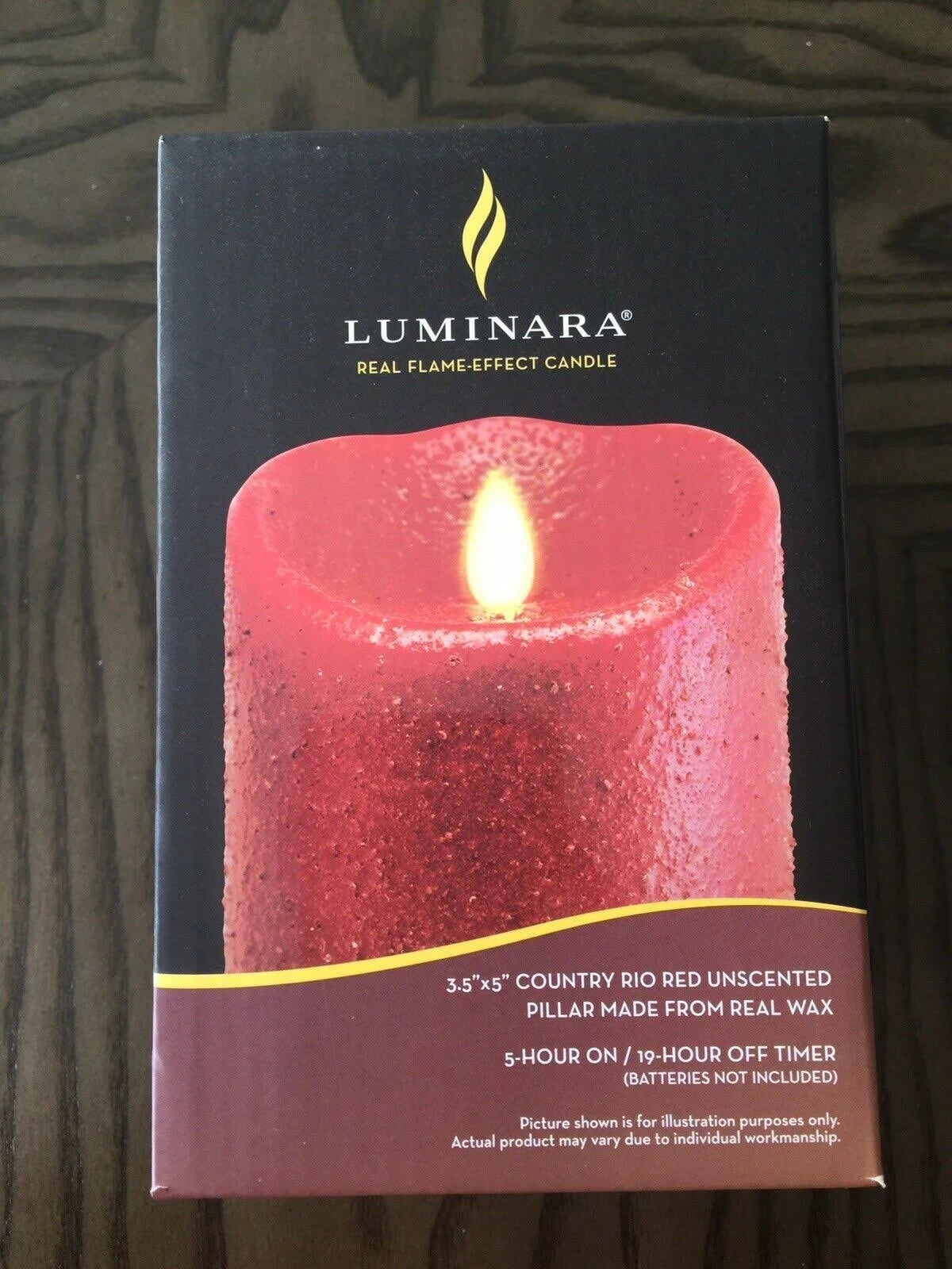 Flameless Candle - Rio Red Country Pillar - 5 in H7094