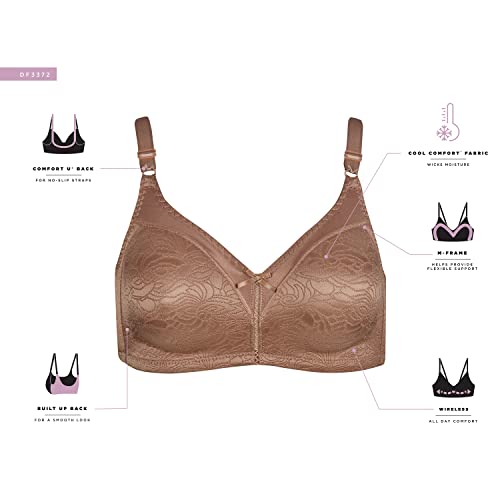 Women's Double Support Wireless Lace Bra V3693