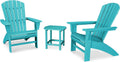 3-Piece Curveback Adirondack Chair Set with Side Table R3446