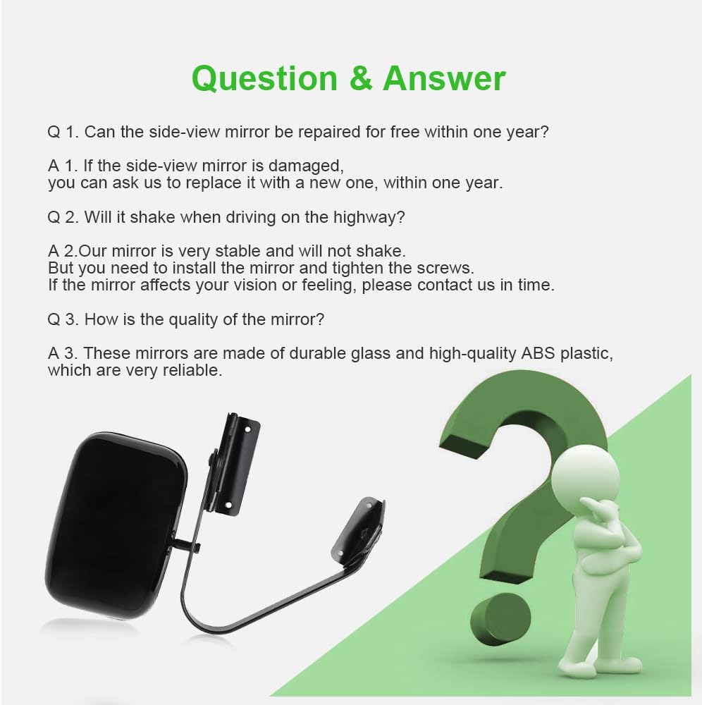 Manual Fold Side View Mirrors Pair R339