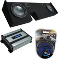 Compatible with 2009-2014 Ford F-150 Extended/Super Cab Truck Dual 10 Sub Box & HA-A400.1 F214080