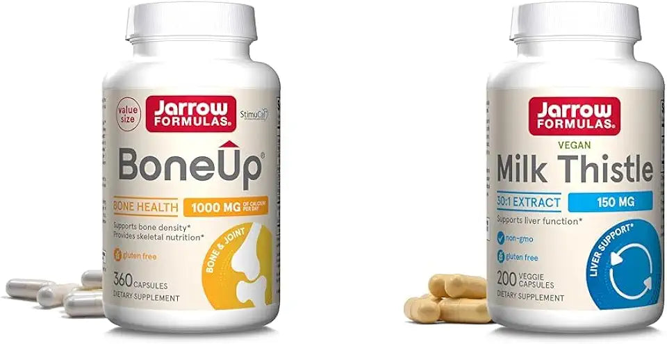 360 Capsules Bone Support with Milk Thistle 150mg 200 Veggie Capsules Liver Support E981919