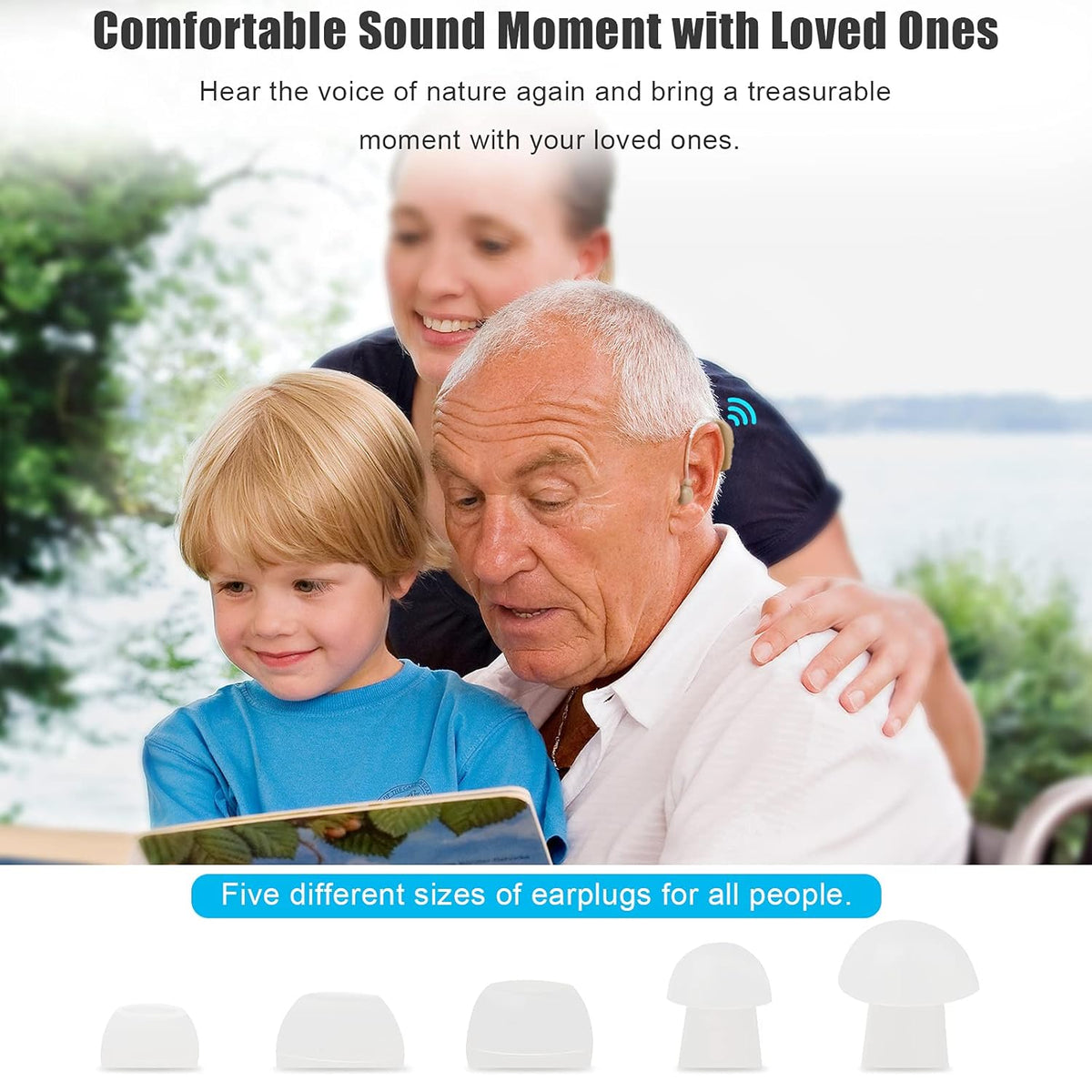 Rechargeable BTE Hearing Amplifier with Volume Control, Set of 2 N269