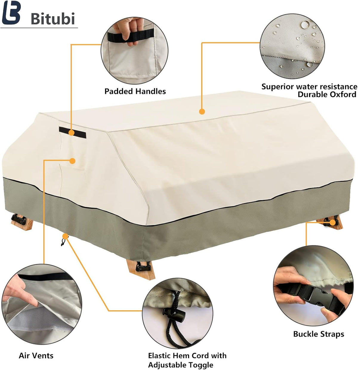 96 Inch Heavy Duty Waterproof Picnic Table Cover I815911