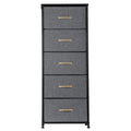 Black Metal Frame 5 Drawer Dresser Storage Tower W702536