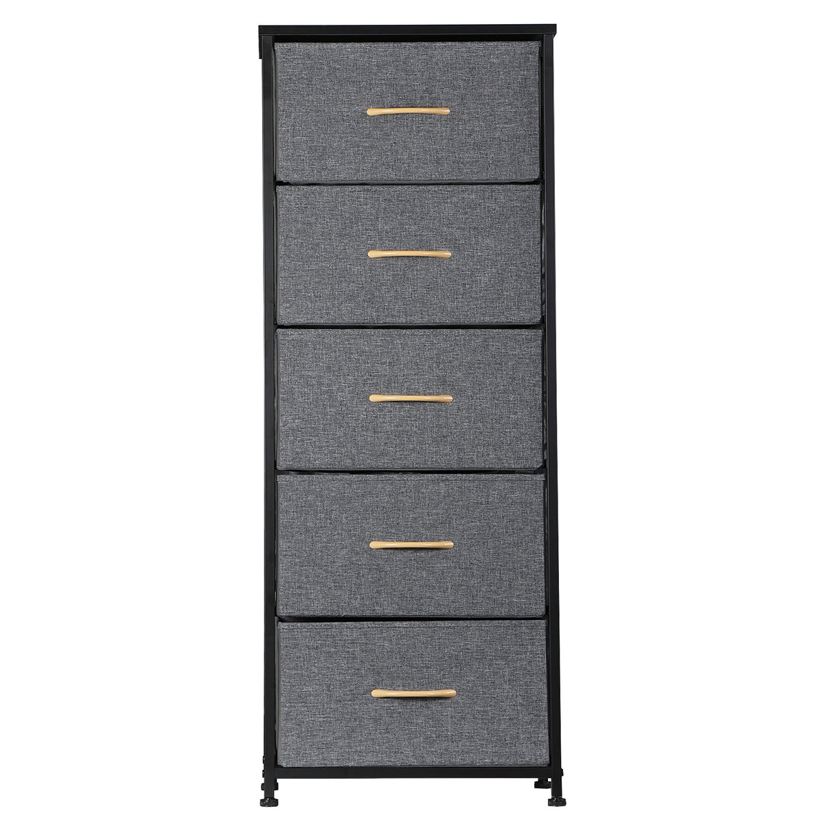 Black Metal Frame 5 Drawer Dresser Storage Tower W702536