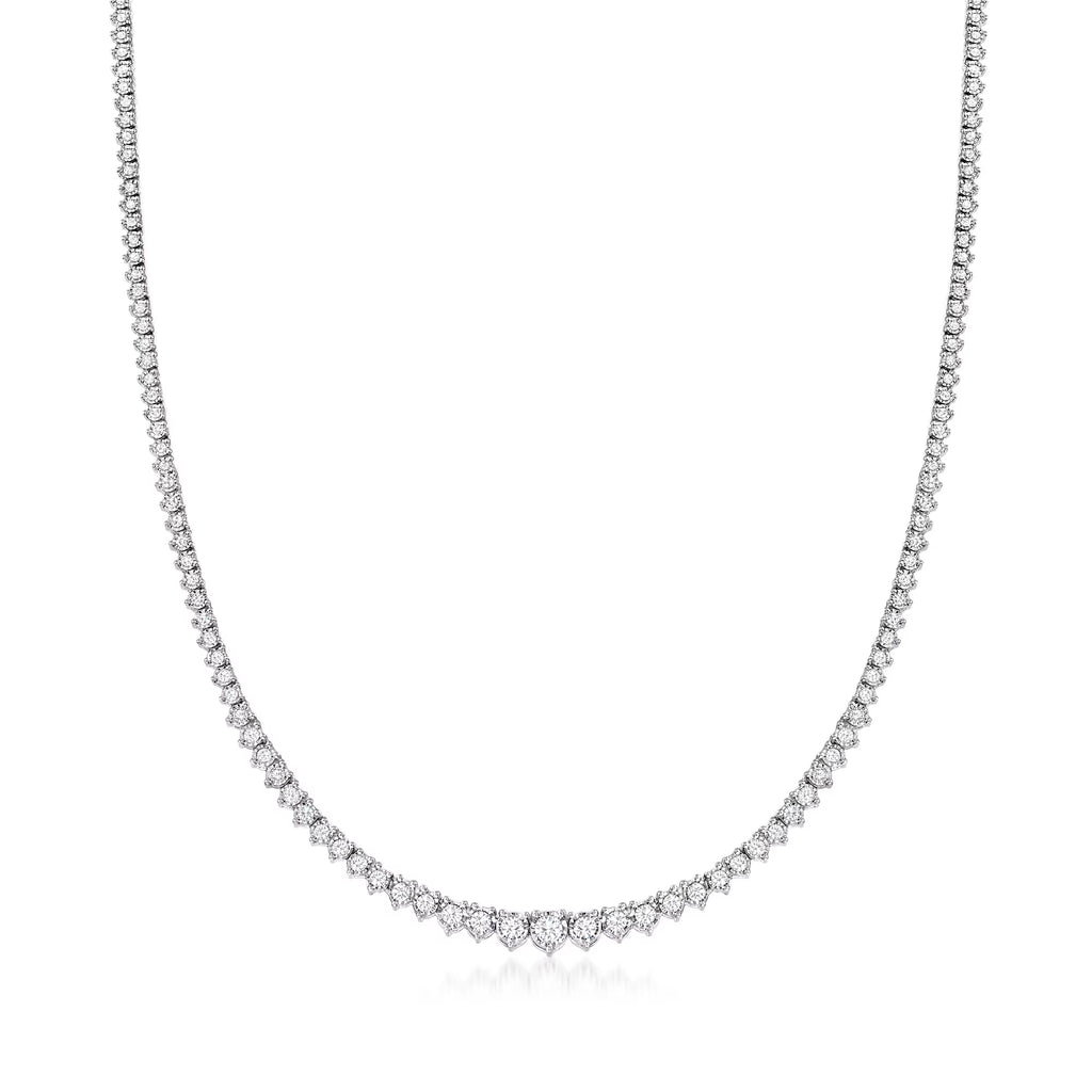 3.00 ct. t.w. Diamond Tennis Necklace in Sterling Silver U547
