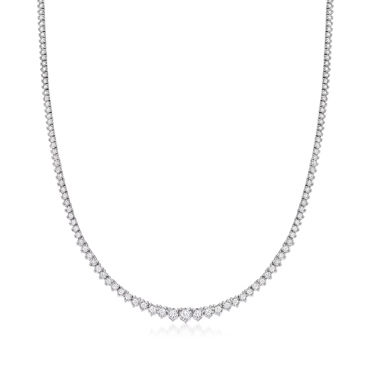 3.00 ct. t.w. Diamond Tennis Necklace in Sterling Silver U547