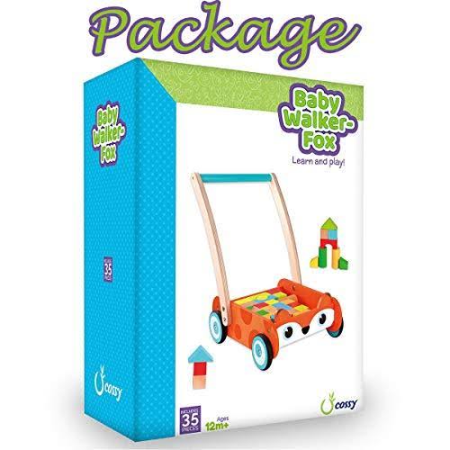 Wooden Baby Learning Walker Push Toy 35 Pcs X8157