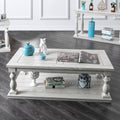 Rustic Coffee Table in Antique White L18146