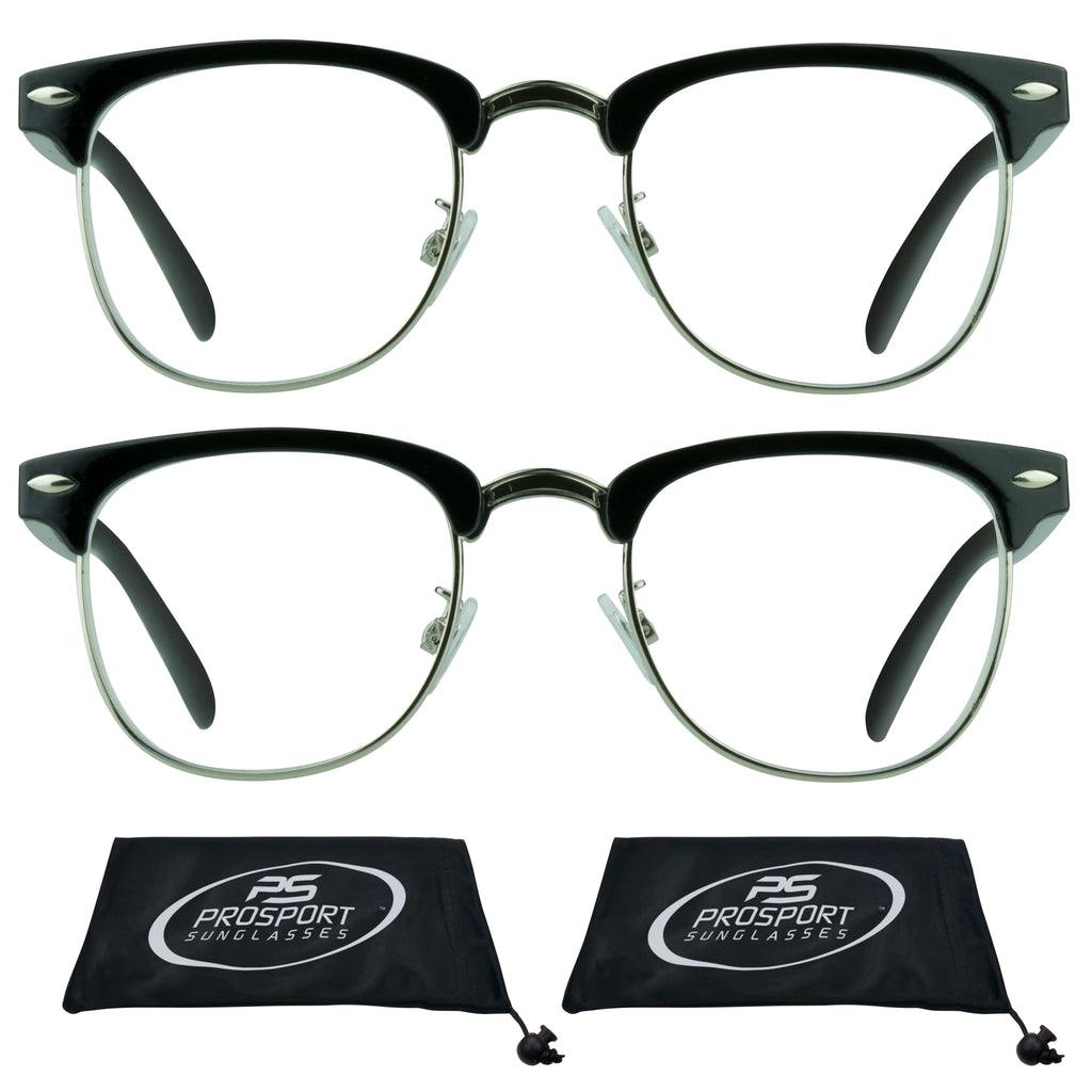 Horn Rimmed Frame Reading Glasses 2 Pairs Z51717