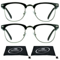 Horn Rimmed Frame Reading Glasses 2 Pairs Z51717