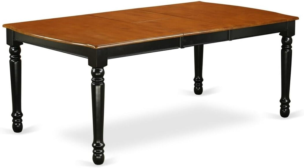 9 Pc Kitchen Table and Chair Set in Black and Cherry Finish O788