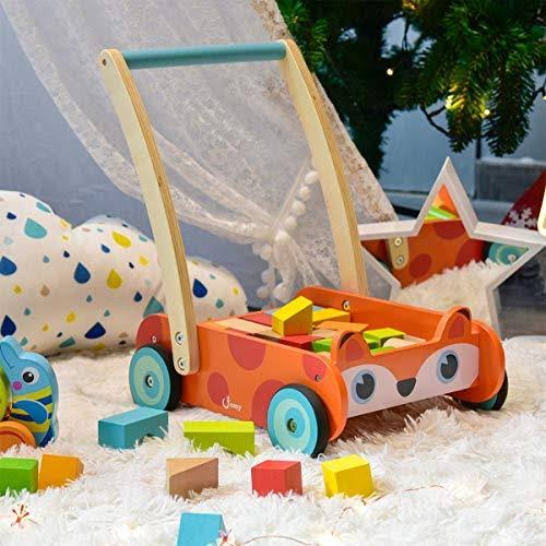 Wooden Baby Learning Walker Push Toy 35 Pcs X8157