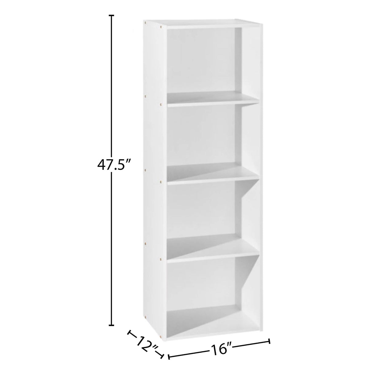 White 4-Shelf Bookcase U952