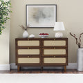 Antique Wooden 6-Drawer Dresser Storage Cabinet Y929789