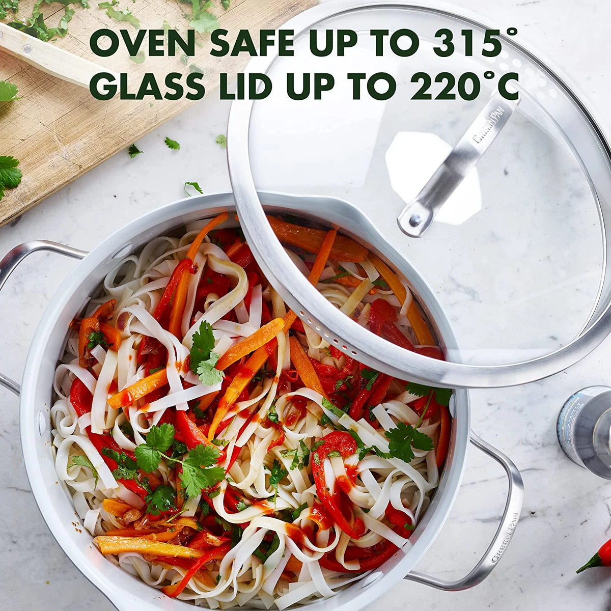 8QT Stainless Steel Nonstick Stock Pot with Strainer Lid and Steamer D781112