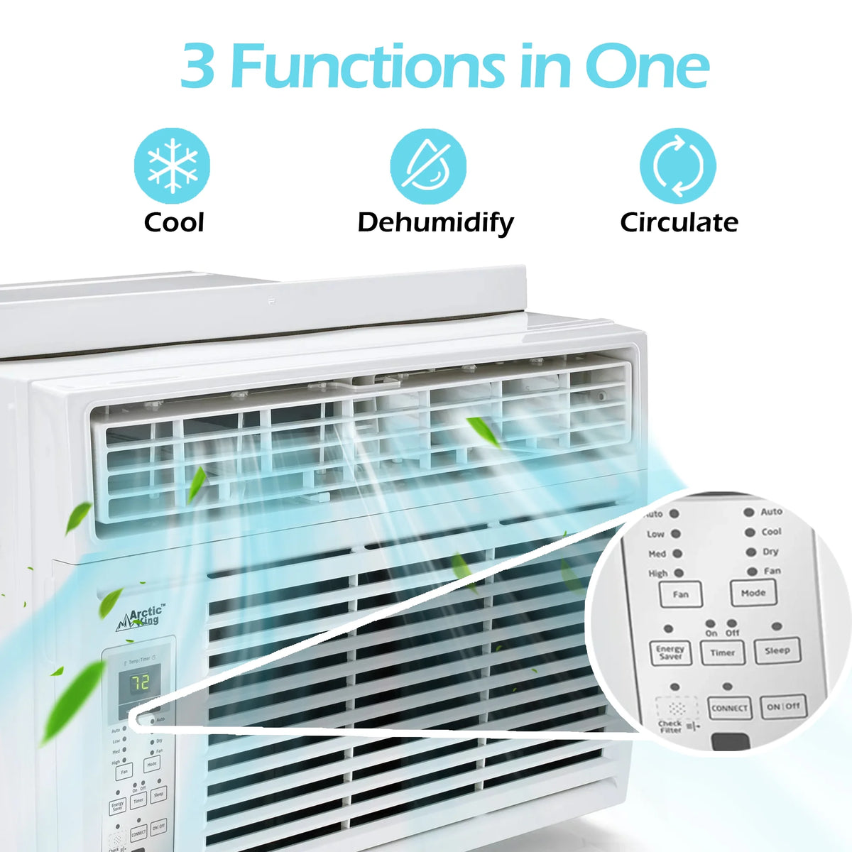 Window Air Conditioner with Digital Panel and Remote Control N6950