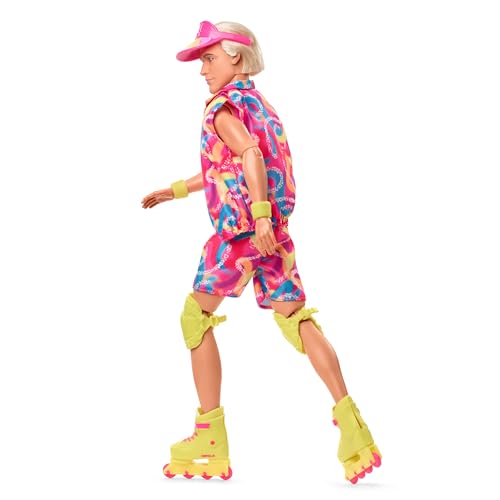 Collectible Doll Wearing Retro Skating Outfit and Roller Skating Q3848