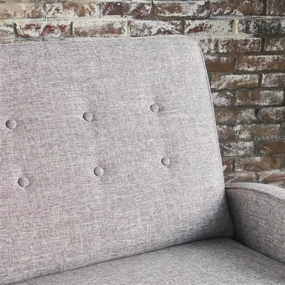 Light Gray Tweed Loveseat Recliner Q359