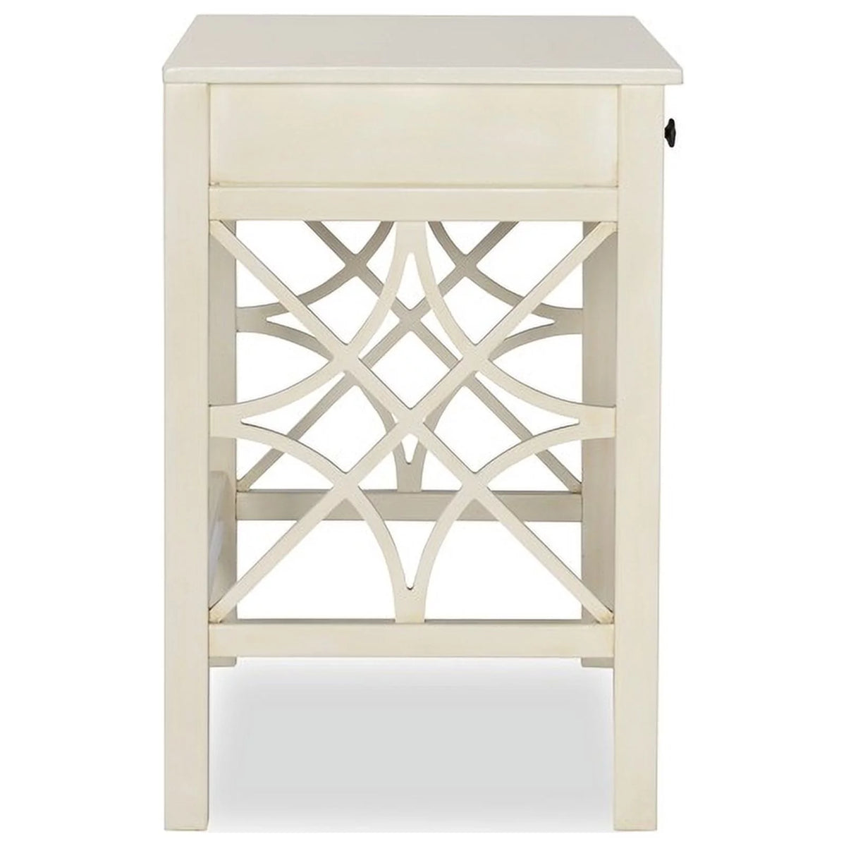 Antique White 1-Drawer Wood Desk V8338