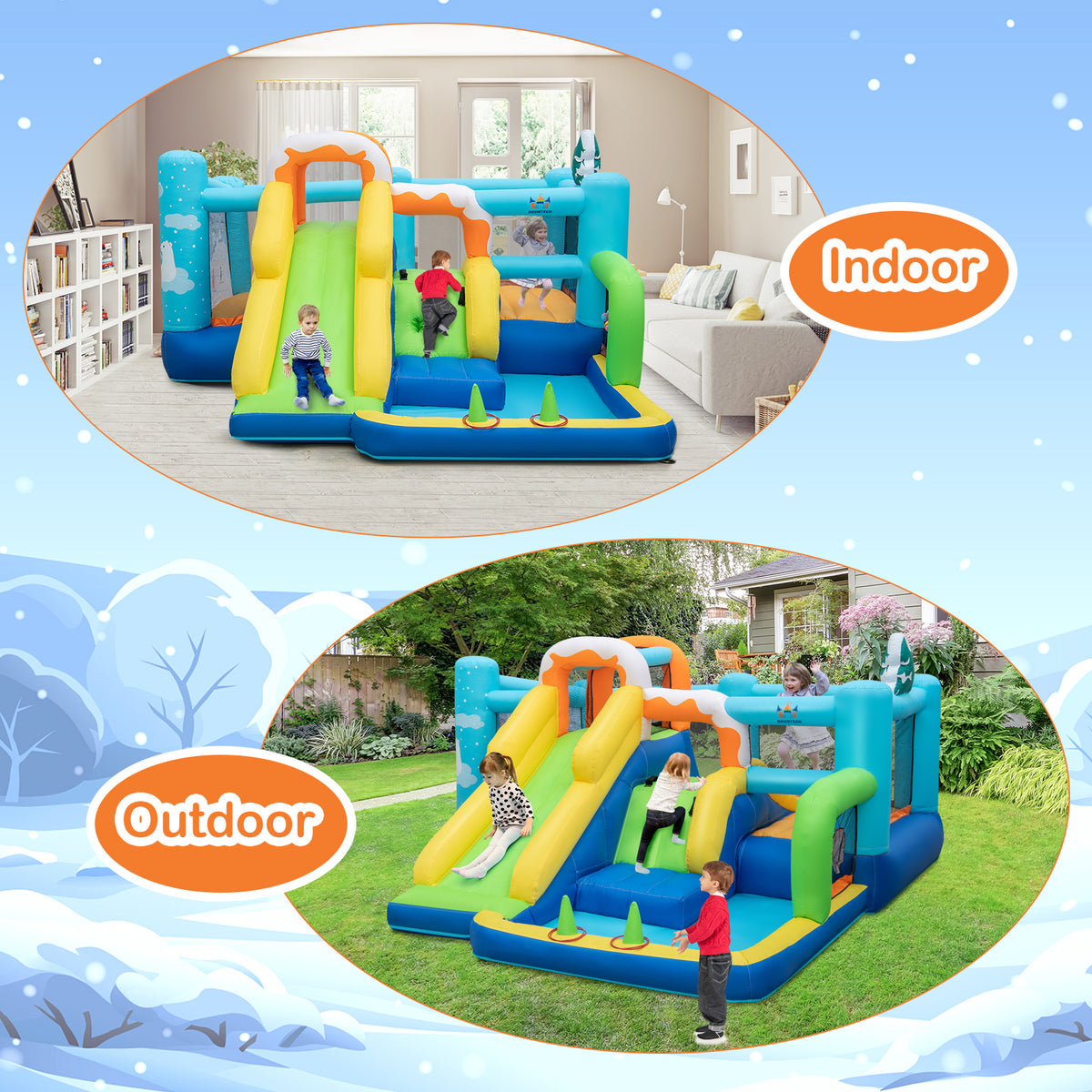 7-in-1 Kids Inflatable Bounce Castle R5828