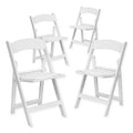 White Resin Folding Chairs (Set of 4) T345
