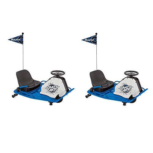 Blue 2 Pack Motorized Drifting Ride with Drift Bar and Rechargeable Battery S961604