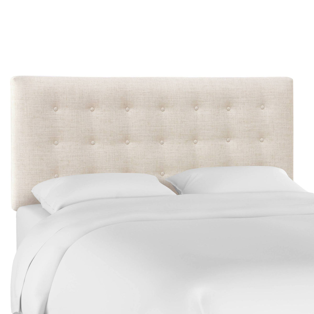 California King Linen Button Headboard L908