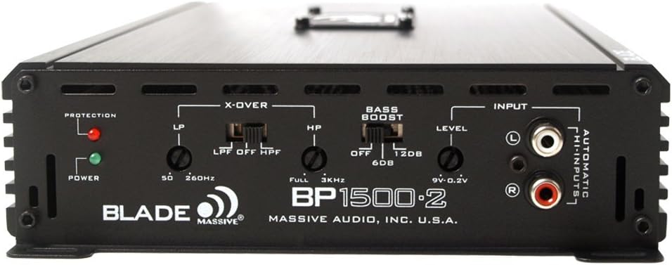 1000 Watts 2 Ohm Car Amplifier with Bass Boost M576689