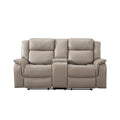 Double Recliner Sofa with Pillow Top Armrest and Storage C60175