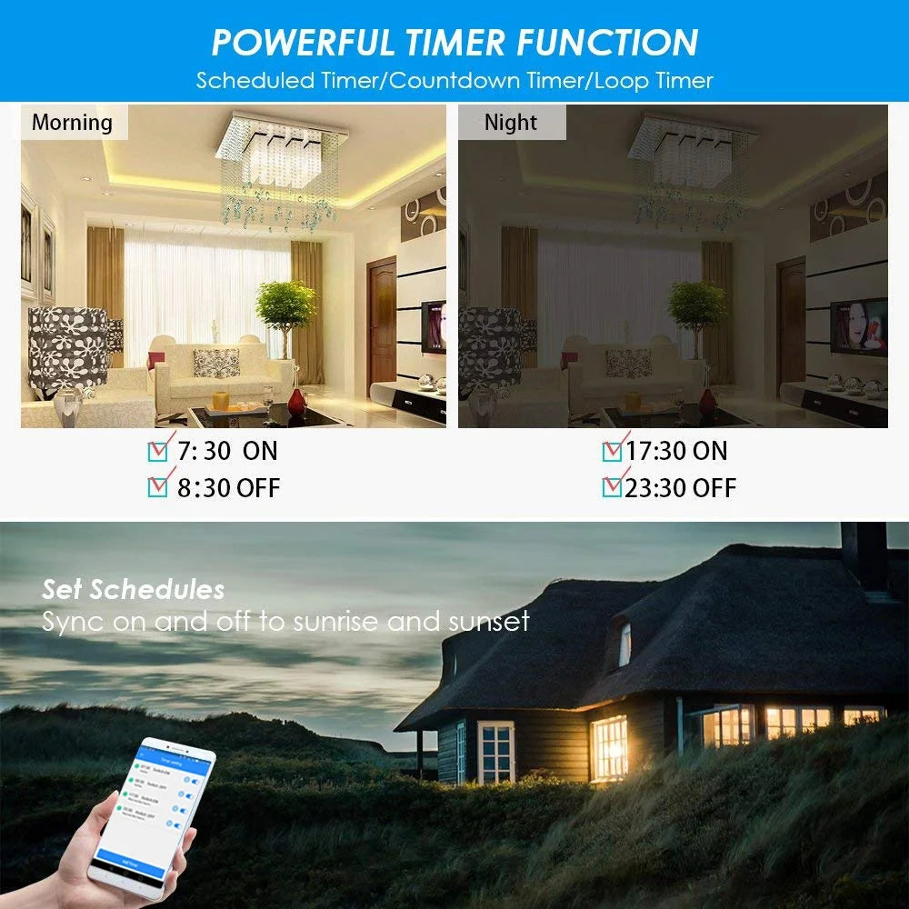 2-gang Smart Light Switch with WiFi Receiver W350918