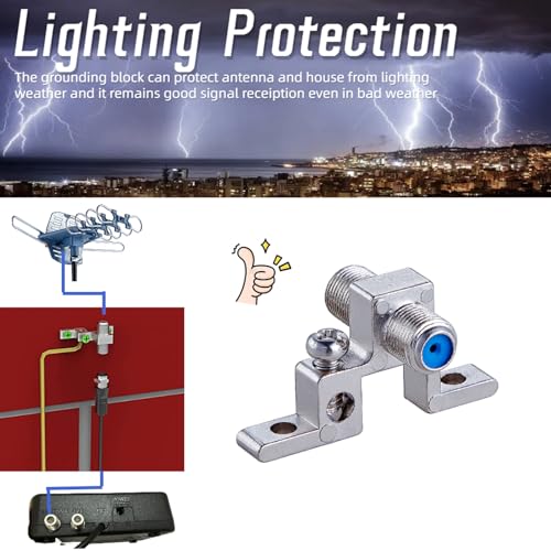 Outdoor TV Antenna, Long Range, 360° Rotation, 4K 1080P VHF UHF, with Remote and 40ft RG6 Coax Cable A768048