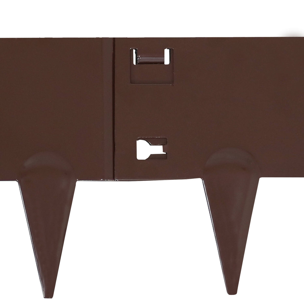 Set of 5 Steel Metal Landscape Edging Border 42-Inch Sections Brown V355