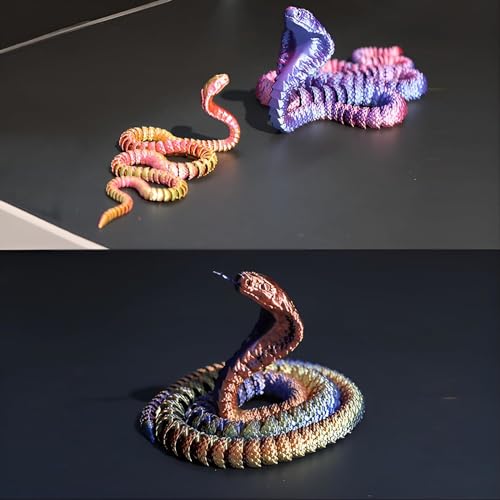 3D Printed Articulated Cobra Fidget Toy (Blue&Green 24in) T50979
