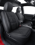 Black Faux Leather Full Set Seat Covers C98685