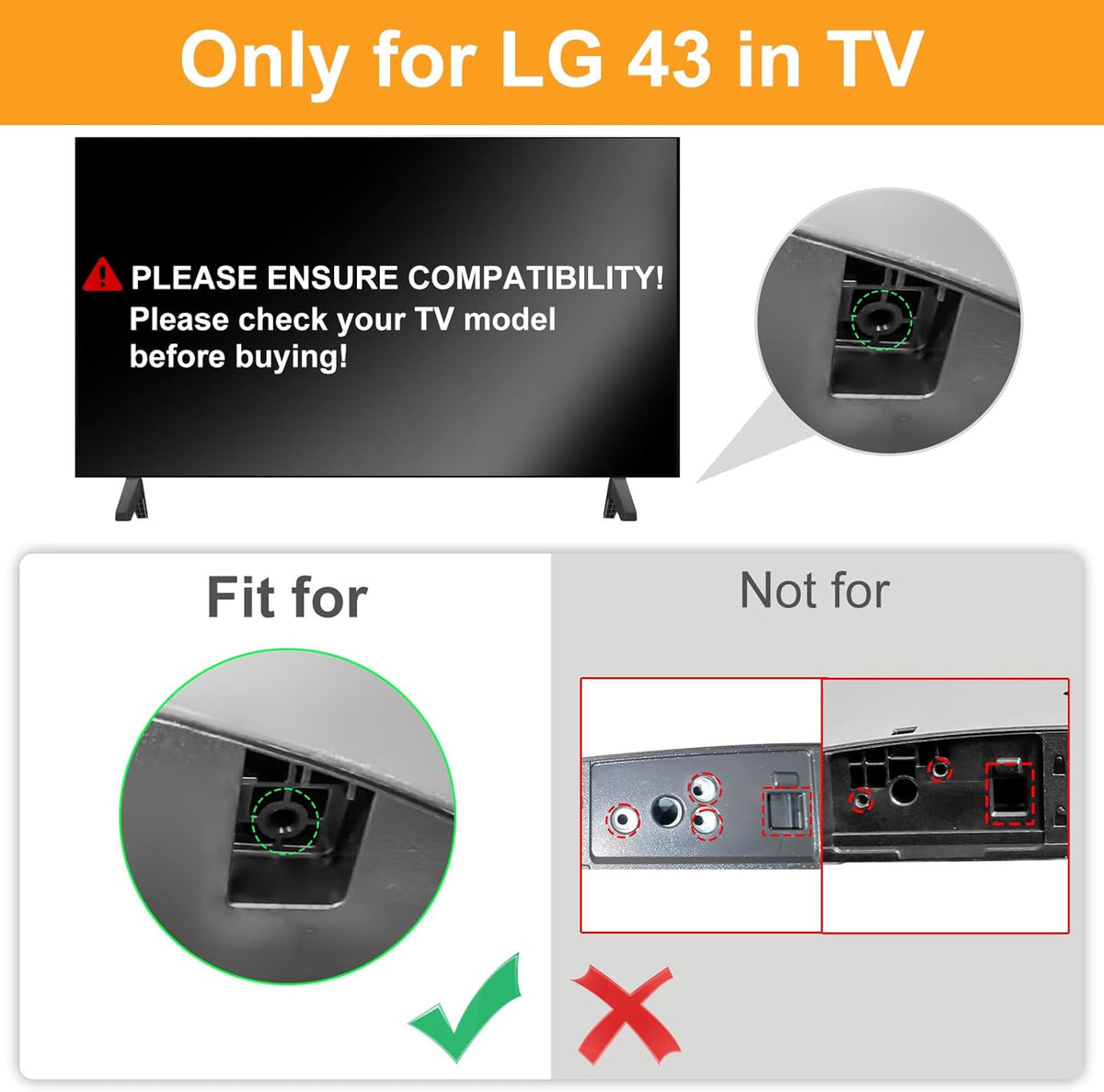 Replacement Legs for 40 43 Inch TV P2842