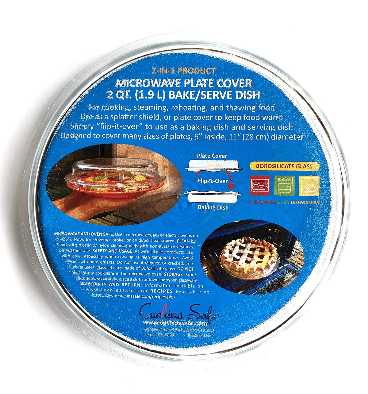 Microwave Glass Vented Plate Cover X7403