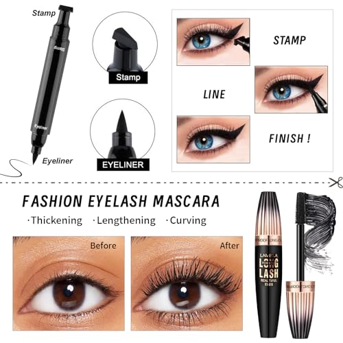 Makeup Kit with CC Cream Foundation Eyeshadow Primer Concealer Lip Gloss Eyeliner Pencil Mascara Makeup Brush & Sponges G280
