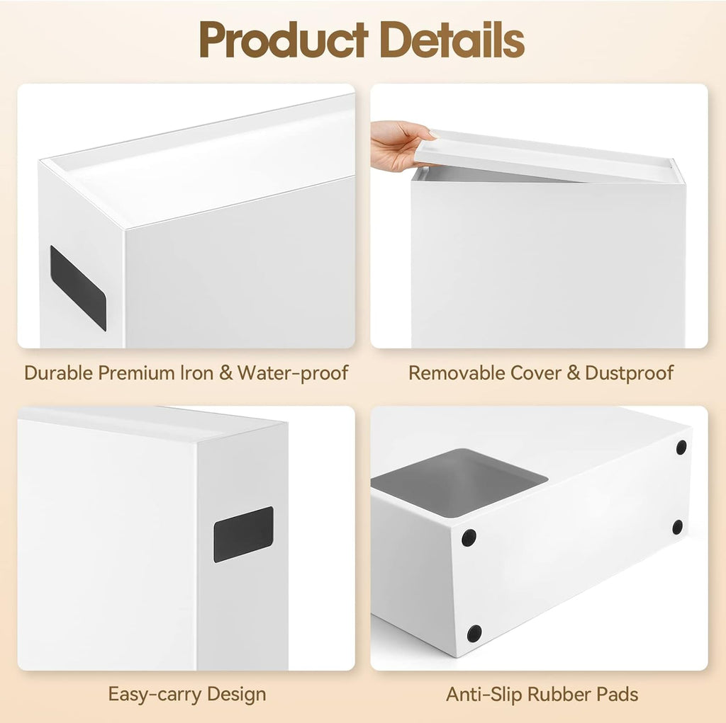 White Toilet Paper Storage Organizer W9158